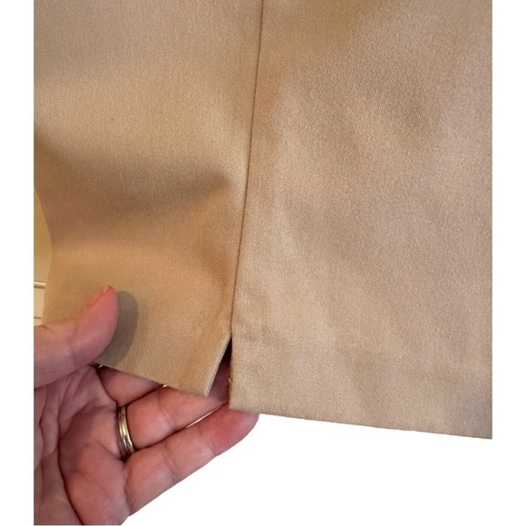BONWORTH, WOMENS, TAN CAPRIS. ELASTIC WAIST, SIDE POCKETS, LEG SLIT. SIZE L - Picture 4 of 8